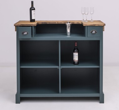 Bar counter with vertical stripes 120 cm