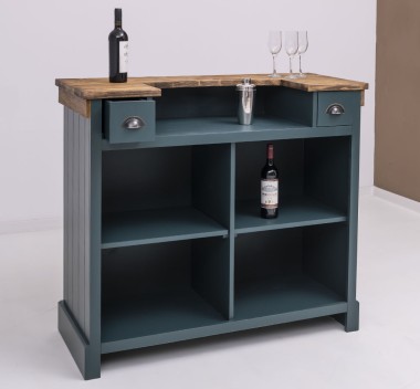 Bar counter with vertical stripes 120 cm