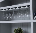 Bar furniture with support for glasses and bottle holder