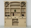 Bar furniture with support for glasses and bottle holder