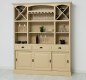 Bar furniture with support for glasses and bottle holder