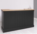 Bar counter with vertical stripes 180 cm , top oak