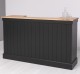 Bar counter with vertical stripes 180 cm , top oak