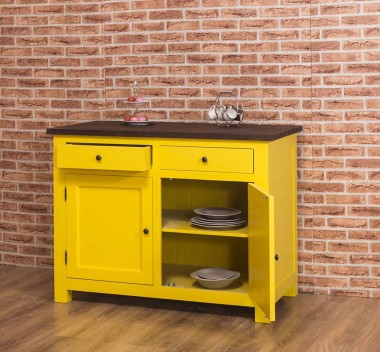 Kitchen cabinet with 2 doors, 2 drawers