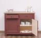 Kitchen cabinet with 2 doors, 2 drawers, oak top