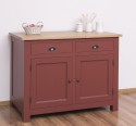 Kitchen cabinet with 2 doors, 2 drawers, oak top