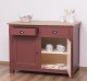 Kitchen cabinet with 2 doors, 2 drawers, oak top