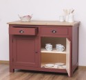 Kitchen cabinet with 2 doors, 2 drawers, oak top