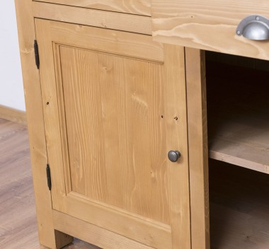 Kitchen cabinet with 2 doors, 2 drawers, oak top