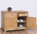 Kitchen cabinet with 2 doors, 2 drawers, oak top