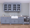 Kitchen cabinet with 2 doors, 2 drawers, oak top