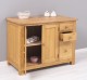 PS240-TOP OAK Kitchen cabinet with 2 doors, 3 drawers, oak top