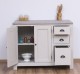 PS240-TOP OAK Kitchen cabinet with 2 doors, 3 drawers, oak top