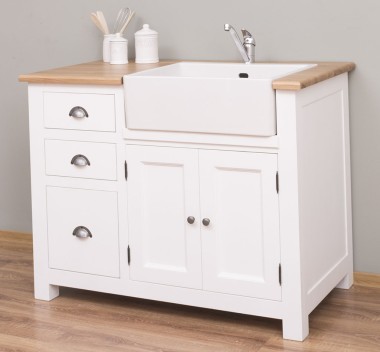 Kitchen furniture with 2 doors, 3 drawers, oak top - sink is not included in the price