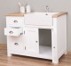 Kitchen furniture with 2 doors, 3 drawers, oak top - sink is not included in the price