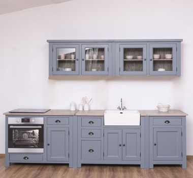 Kitchen furniture with 2 doors, 3 drawers, oak top - sink is not included in the price