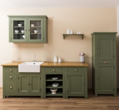 Kitchen furniture with 2 doors, 3 drawers, oak top - sink is not included in the price