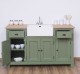 Kitchen furniture with square sink, oak countertop - sink is not included in the price