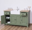 Kitchen furniture with square sink, oak countertop - sink is not included in the price