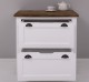 Kitchen module with two drawers and two hidden drawers, with metal rails