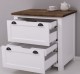 Kitchen module with two drawers and two hidden drawers, with metal rails