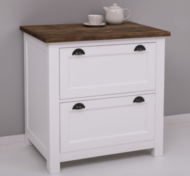 Kitchen module with two drawers and two hidden drawers, with metal rails, top OAK