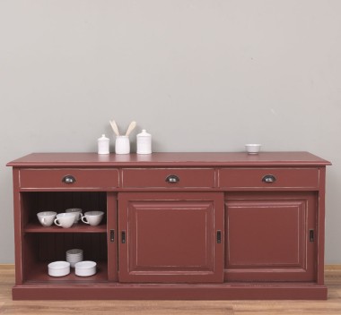 Buffet with 3 sliding doors, 3 drawers, BAS