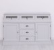 Buffet with 2 doors, 3 drawers, 3 compartments with glass door, BAS