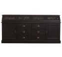 Large sideboard with 2 doors, 6 drawers, 4 compartments with glass door, BAS