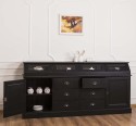 Large sideboard with 2 doors, 6 drawers, 4 compartments with glass door, BAS