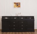 Large sideboard with 2 doors, 6 drawers, 4 compartments with glass door, BAS