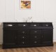 Large sideboard with 2 doors, 6 drawers, 4 compartments with glass door, BAS