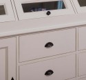 Large sideboard with 2 doors, 6 drawers, 4 compartments with glass door, BAS