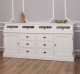 Large sideboard with 2 doors, 6 drawers, 4 compartments with glass door, BAS