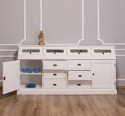 Large sideboard with 2 doors, 6 drawers, 4 compartments with glass door, BAS