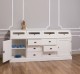 Large sideboard with 2 doors, 6 drawers, 4 compartments with glass door, BAS