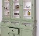 2-door sideboard, 3 drawers, 3 compartments with BAS glass door + 3 SUP glass doors