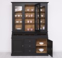 2-door sideboard, 3 drawers, 3 compartments with BAS glass door + 3 SUP glass doors