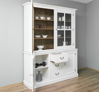 2-door sideboard, 3 BAS drawers + 2 SUP glass doors