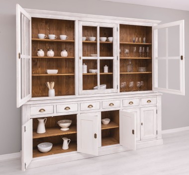 Buffet with 6 doors, 6 drawers BAS + 3 glass doors SUP