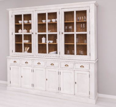 Buffet with 6 doors, 6 drawers BAS + 3 glass doors SUP