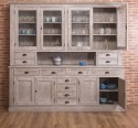 4-door sideboard, 8 drawers + 4 glass doors BAS, 4 drawers, open space SUP