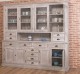 4-door sideboard, 8 drawers + 4 glass doors BAS, 4 drawers, open space SUP