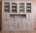 4-door sideboard, 8 drawers + 4 glass doors BAS, 4 drawers, open space SUP