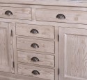 4-door sideboard, 8 drawers + 4 glass doors BAS, 4 drawers, open space SUP