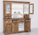 4-door sideboard, 4 drawers + 2 glass doors BAS, 4 drawers, open space SUP