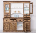 4-door sideboard, 4 drawers + 2 glass doors BAS, 4 drawers, open space SUP