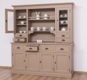 4-door sideboard, 4 drawers + 2 glass doors BAS, 4 drawers, open space SUP