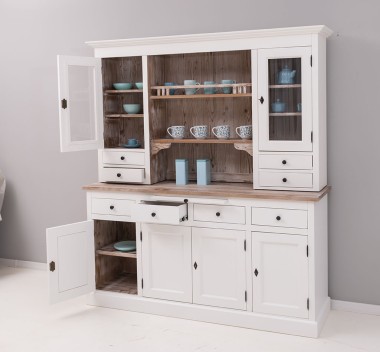 4-door sideboard, 4 drawers + 2 glass doors BAS, 4 drawers, open space SUP