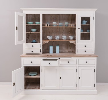 4-door sideboard, 4 drawers + 2 glass doors BAS, 4 drawers, open space SUP